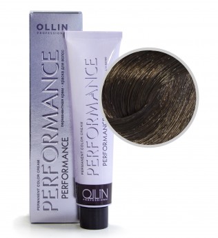 Ollin Professional Performance Permanent Color Cream 4-71 60 мл Перманентная крем-краска для волос с экстрактом лекарственных растений и протеинами шёлка (цвет шатен коричнево-пепельный)