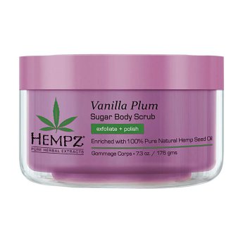 Hempz Vanilla Plum Herbal Sugar Body Scrub Растительный скраб для тела Ваниль и Слива