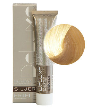 Estel Professional De Luxe Silver Color Cream 10/36 Стойкая крем-краска для волос для закрашивания седины (Cветлый блондин золотисто-фиолетовый для 100% седины)