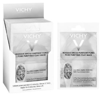 Vichy Mineral Masks Pore Purifying Clay Mask 2*6 мл Минеральная очищающая поры маска с глиной