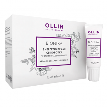 Ollin Professional BioNika Balance Scalp Energy Serum 10 шт * 15 мл Энергетическая сыворотка против выпадения волос 