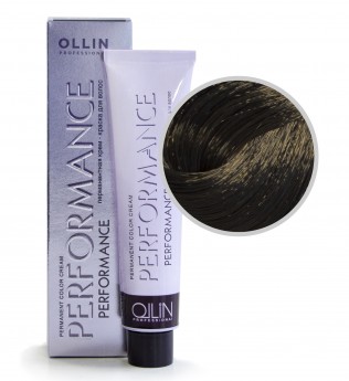 Ollin Professional Performance Permanent Color Cream 5-09 60 мл Перманентная крем-краска для волос с экстрактом лекарственных растений и протеинами шёлка (цвет светлый шатен прозрачно-зеленый)